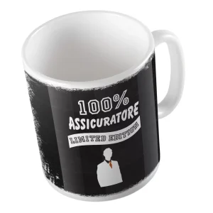 Tazza in Ceramica – Tazza Mestieri – 100% Assicuratore – Limited Edition – Tazza Idea Regalo – Gadget Idee Regalo