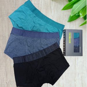 Bikkembergs – 3 Boxer uomo colore Tonal (Nero – Blu Jeans -Verde)