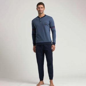 Pigiama uomo marca Il Granchio art. GP2053 in caldo cotone